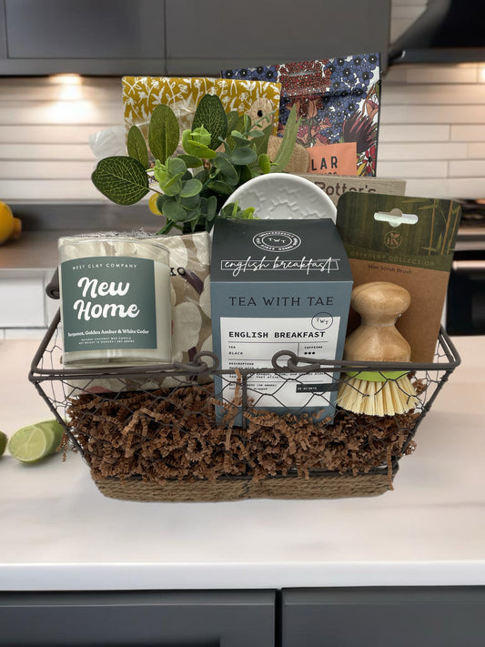 Real estate closing gift basket for new homeowners