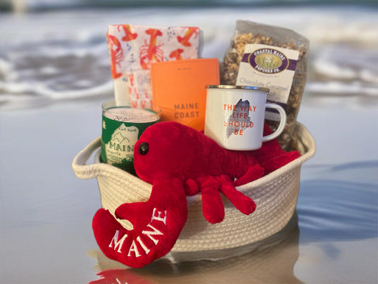 Maine welcome gift basket inspired by The Abellona Inn & Suites in Old Orchard Beach, Maine